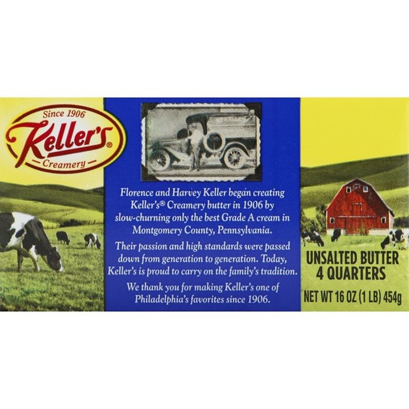 Kellers Butter, Unsalted (4 each) from Safeway Instacart