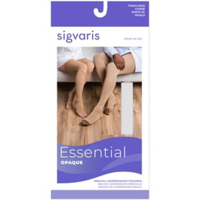 Sigvaris 20-30 Mm Hg Select Comfort Series Open Toe Unisex Compression Thigh Highs Stocking