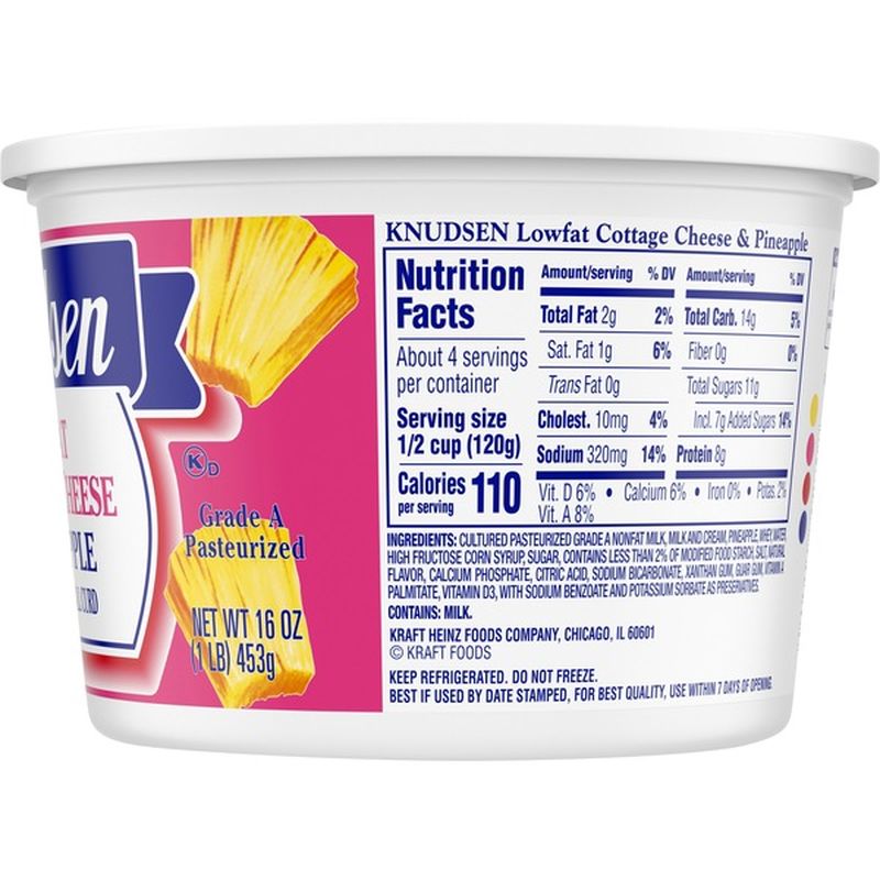 Knudsen Low Fat Cottage Cheese & Pineapple (16 oz) Instacart