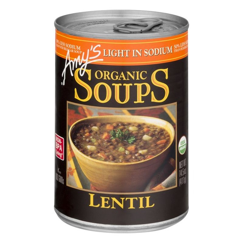 Amy's Organic Lentil Soup, Light in Sodium, Gluten free, 14.5 oz. (14.5