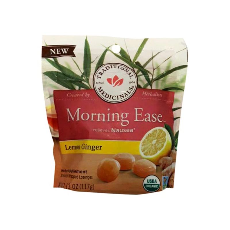 Traditional Medicinals Morning Ease, Organic, Lozenges, Lemon Ginger