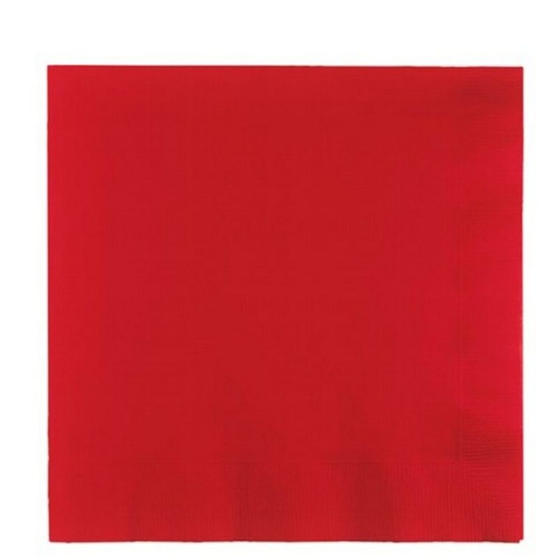 Touch of Color Red Beverage Cocktail Napkin