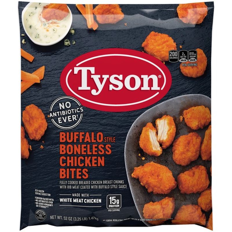 Tyson Buffalo Style Boneless Chicken Bites 325 Lb Frozen 325 Lb Instacart 4956