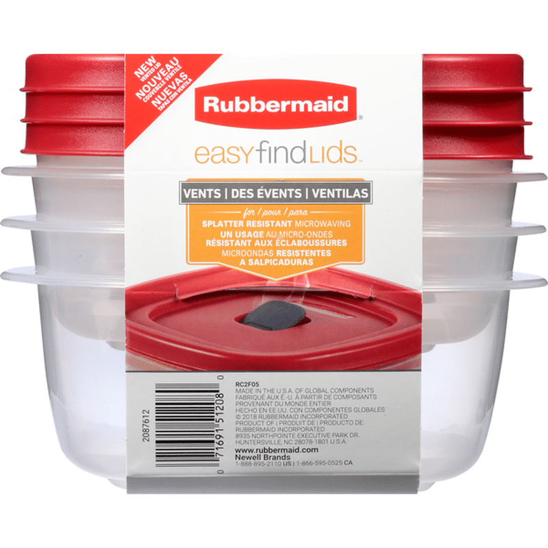 Rubbermaid Containers & Lids, Vents, 6 Piece Set (1 each) - Instacart