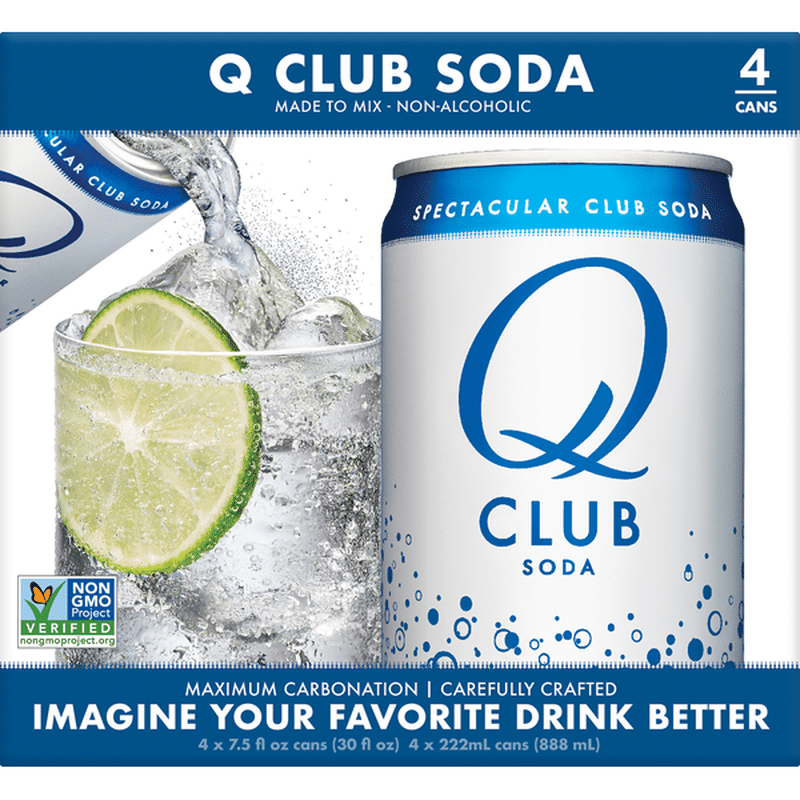 Q Club Soda, Spectacular, 4 Pack (7.5 fl oz) Instacart