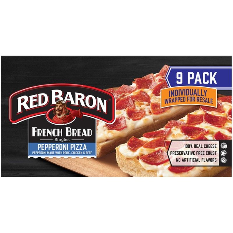 Red Baron French Bread Singles Pepperoni Pizza (48.6 oz) - Instacart