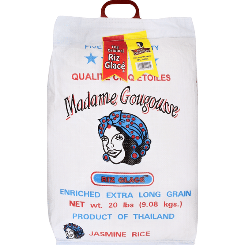 Madame Gougousse Jasmine Rice, Enriched, Extra Long Grain (20 lb