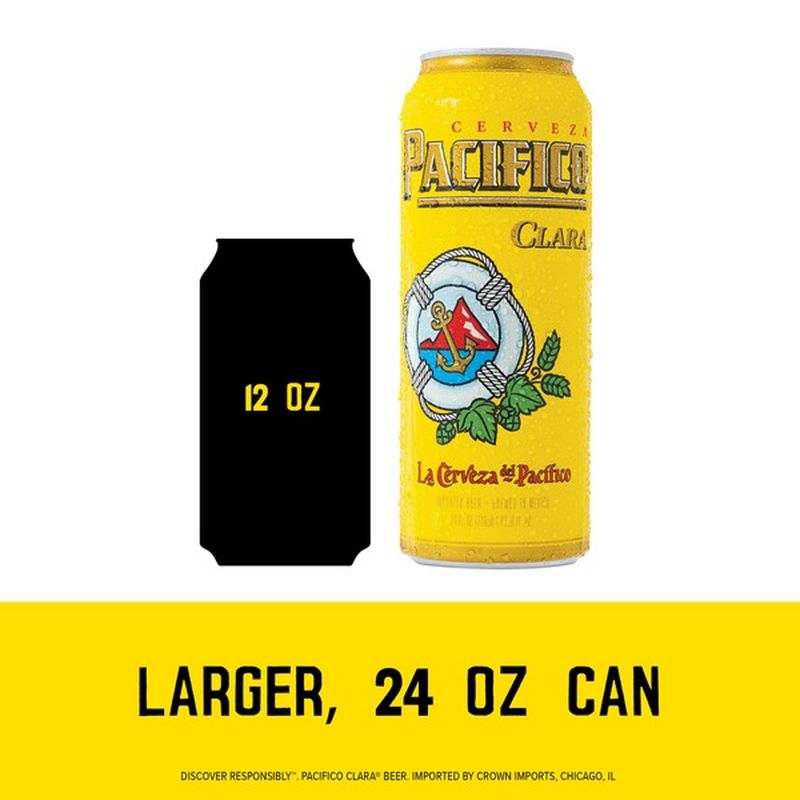 Pacifico Clara Mexican Lager Beer Cans (24 fl oz) Instacart