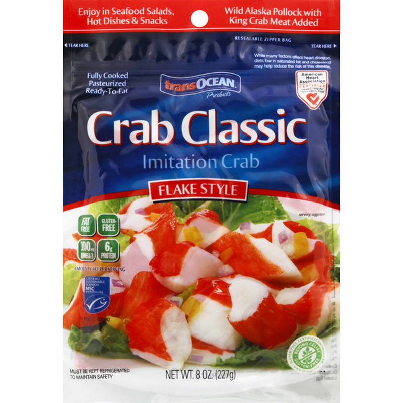 TransOcean Imitation Crab, Crab Classic, Flake Style (8 oz) - Instacart