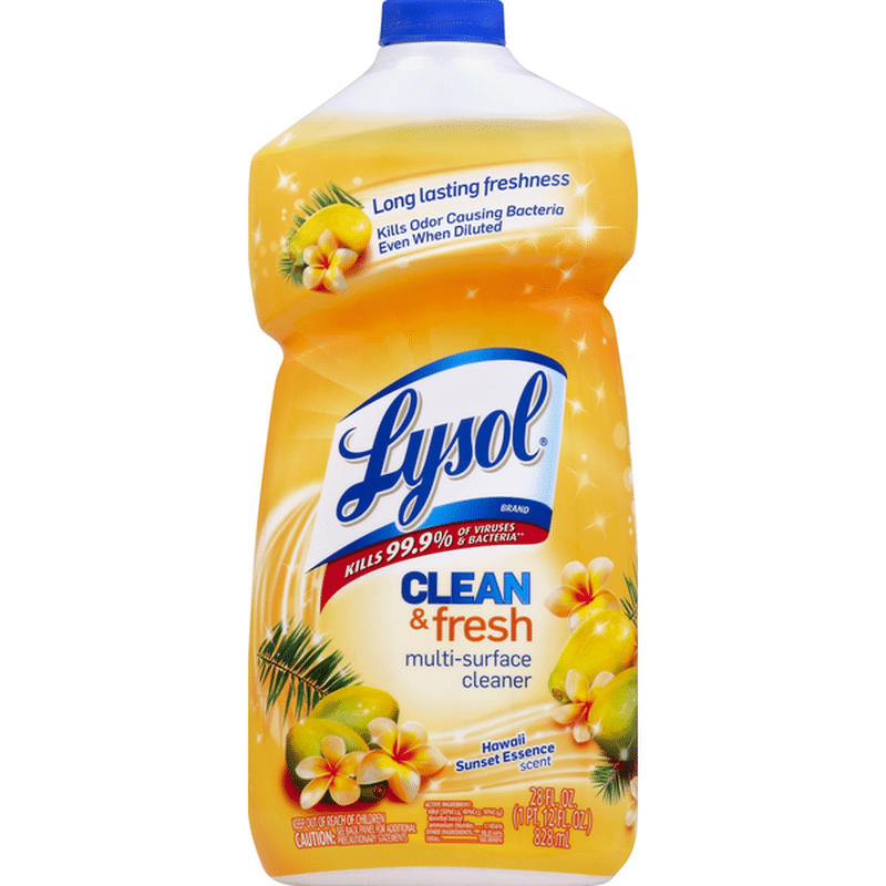 Lysol Multi-Surface Cleaner, Clean & Fresh, Hawaii Sunset Essence Scent ...