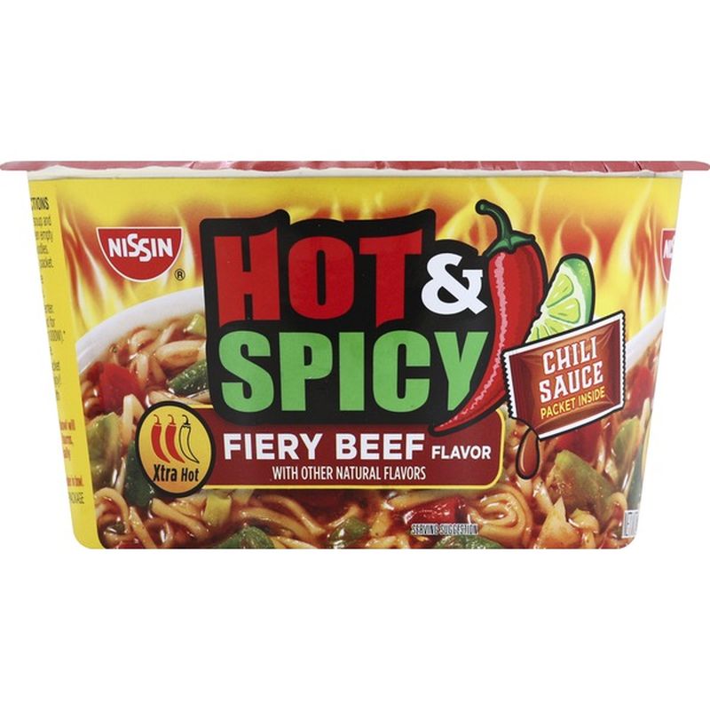 Nissin Ramen Noodle Soup Hot And Spicy Fiery Beef Flavor 3 28 Oz