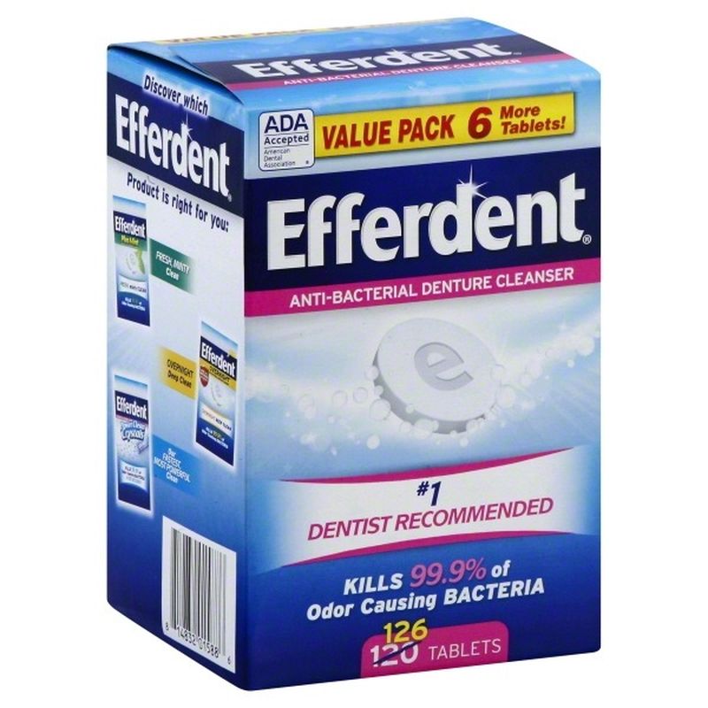 Efferdent Denture Cleanser, AntiBacterial, Complete Clean, Value Size