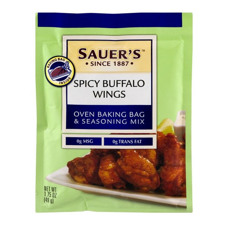 Sauer's Spicy Buffalo Wings Oven Baking Bag & Seasoning Mix (1.75 oz