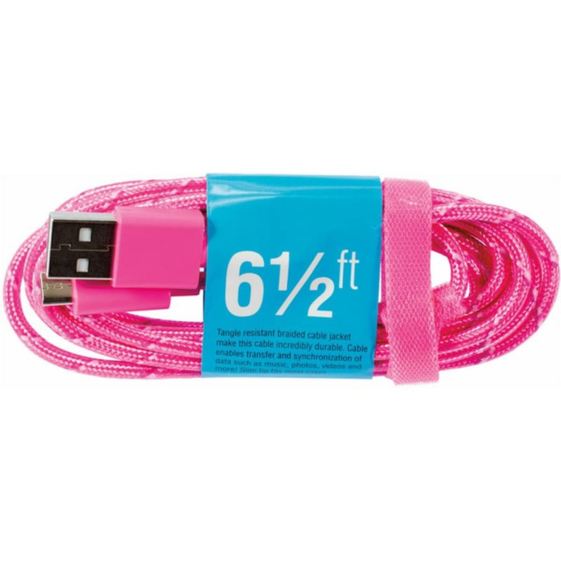 Cell Candy 6.5' Braided Charge & Sync Micro USB Cable