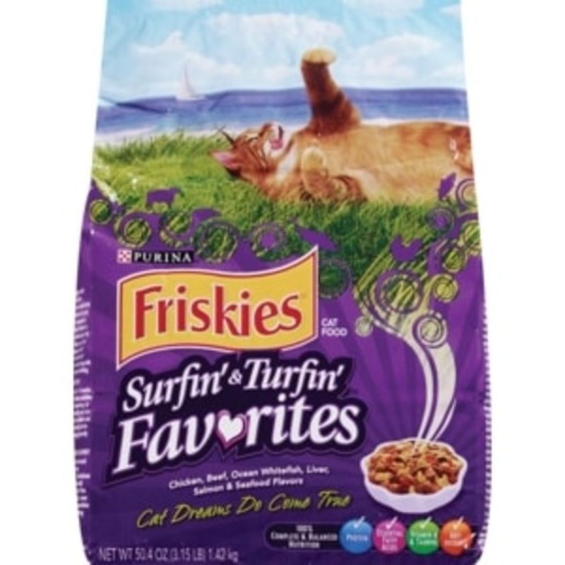 Purina Friskies Dry Cat Food, Surfin' & Turfin' Favorites (3.15 lb