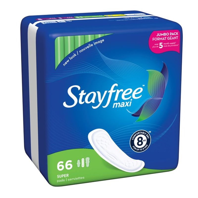 stayfree overnight pads without wings