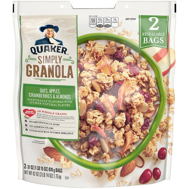 Quaker Simply Granola Apples, Cranberries & Almonds Cereal (31 oz