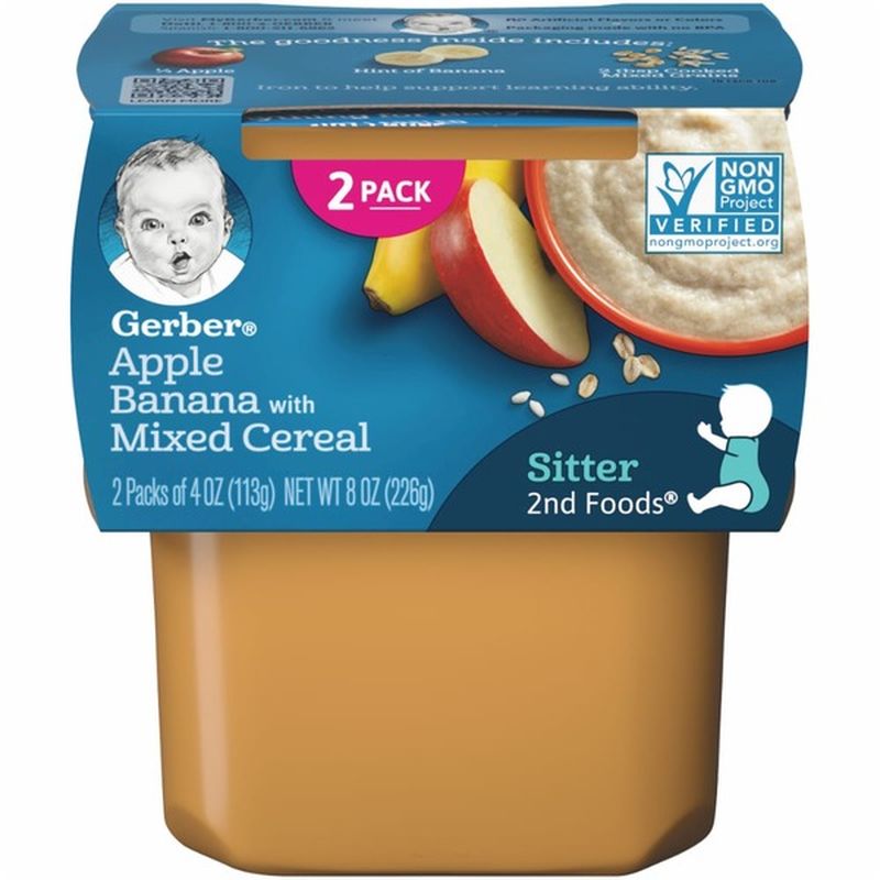 Gerber Apple Banana with Mixed Cereal Baby Food (4 oz) from Kroger