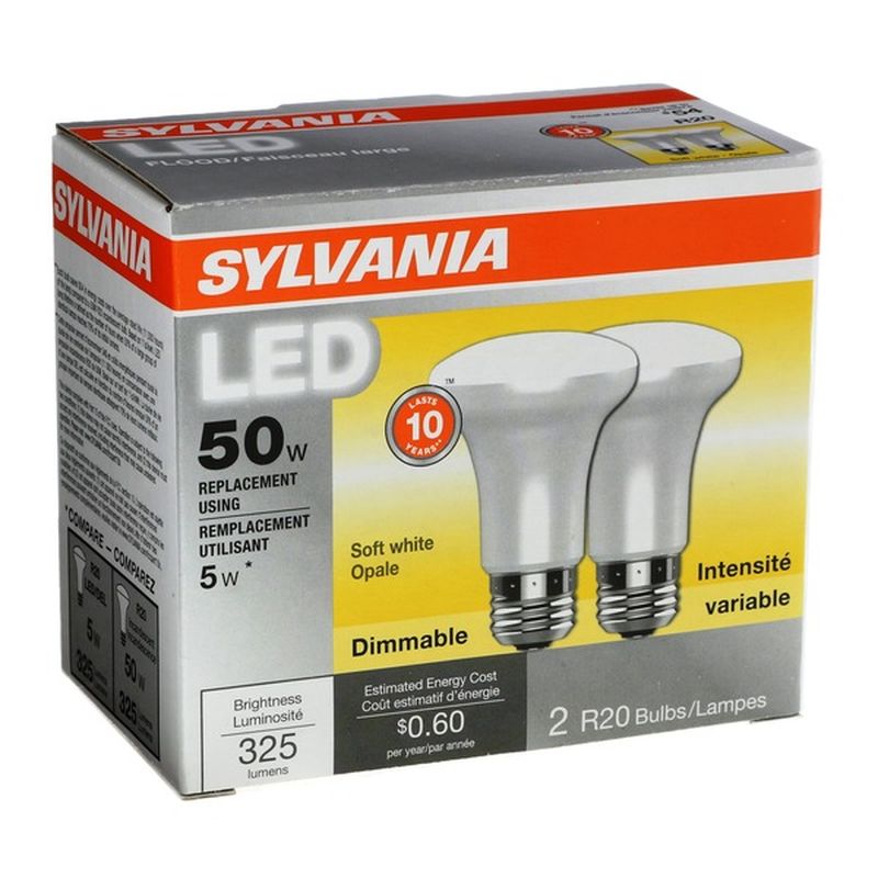 SYLVANIA 35 Watt R20 Dimmable LED Flood Light Bulbs