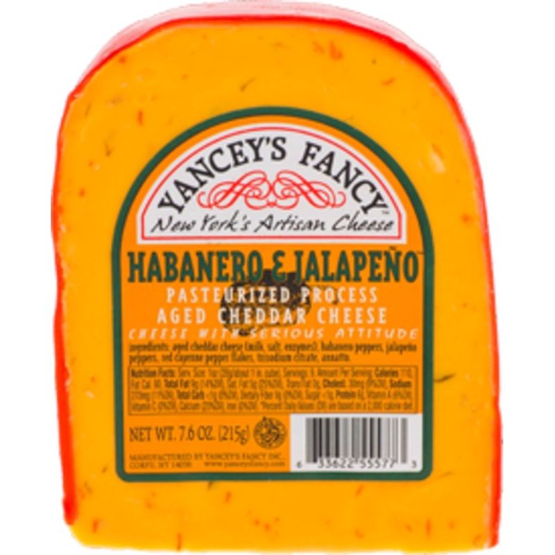 Yancey's Fancy Cheddar Cheese. Habanero & Jalapeno (7.6 oz) Instacart