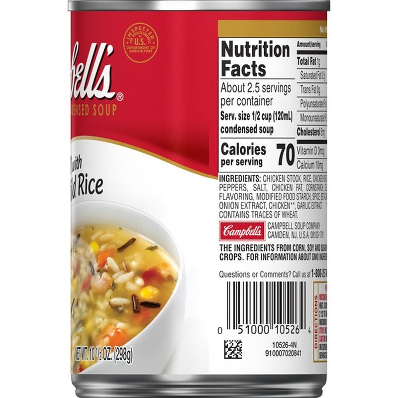 Campbell's® Chicken with White & Wild Rice Soup (10.5 oz) - Instacart