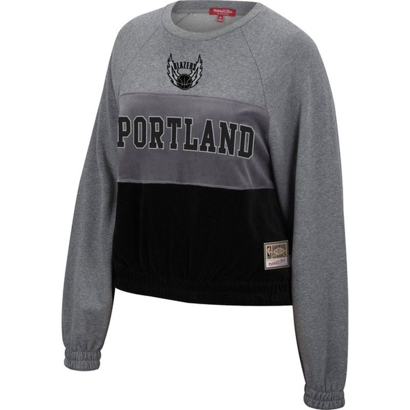 trail blazers crew neck sweatshirt