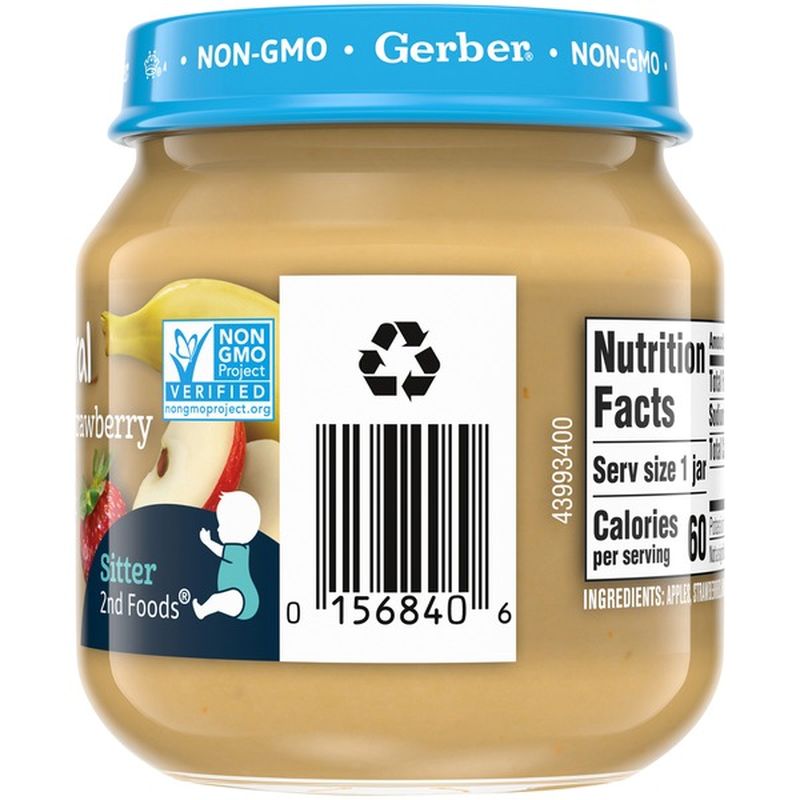 Gerber Natural Apple Strawberry Banana Baby Food (4 oz