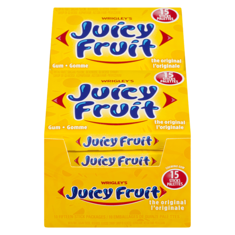 Juicy Fruit Original Chewing Gum Stix (15 ct) - Instacart