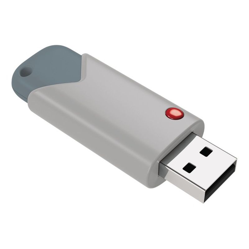 Emtec 16 Gb Click Usb 2.0 Flash Drive, Gray