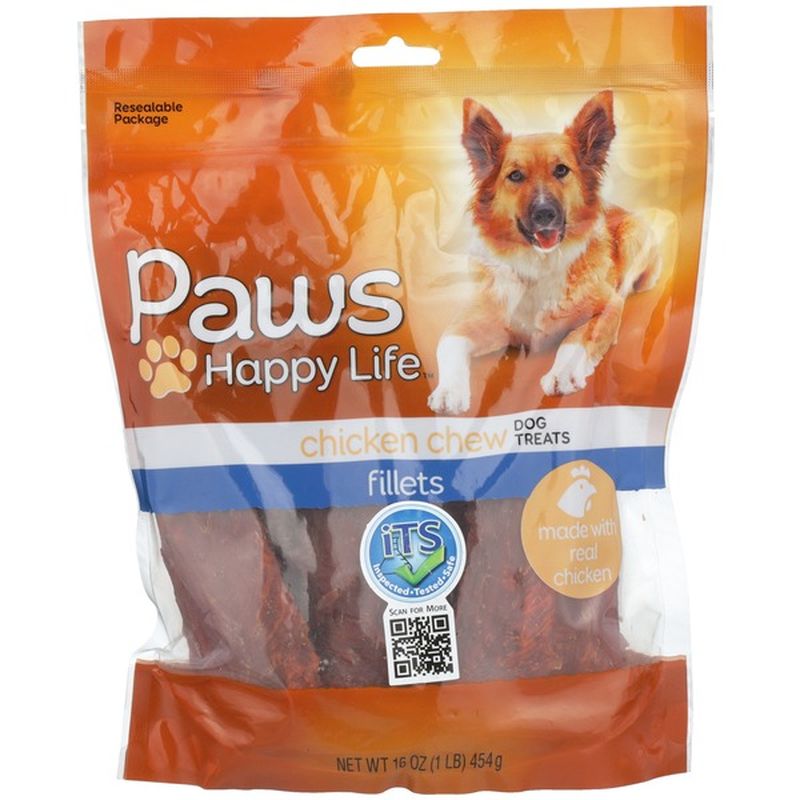 Paws Happy Life Chicken Chew Fillets Dog Treats (16 oz) Instacart