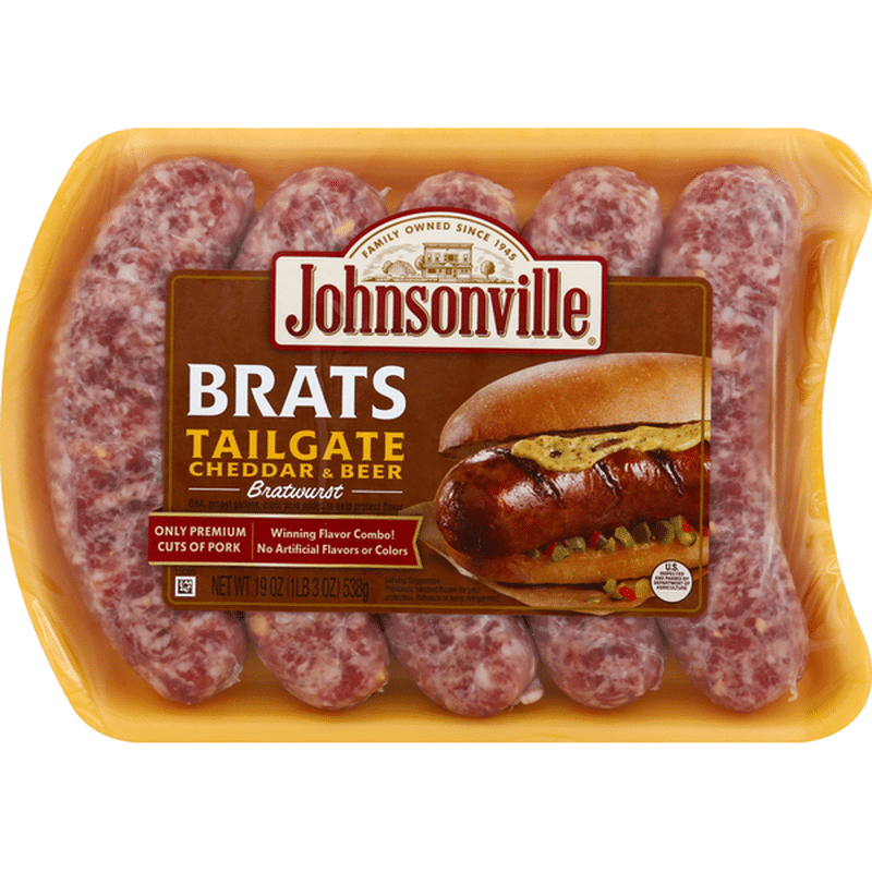 Johnsonville Tailgate Cheddar &amp; Beer Brats (19 oz) Instacart