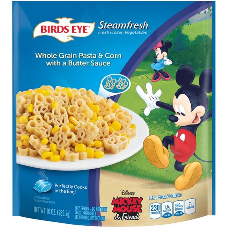 Birds Eye Disney Mickey Mouse &amp; Friends Whole Grain Pasta &amp; Corn Frozen