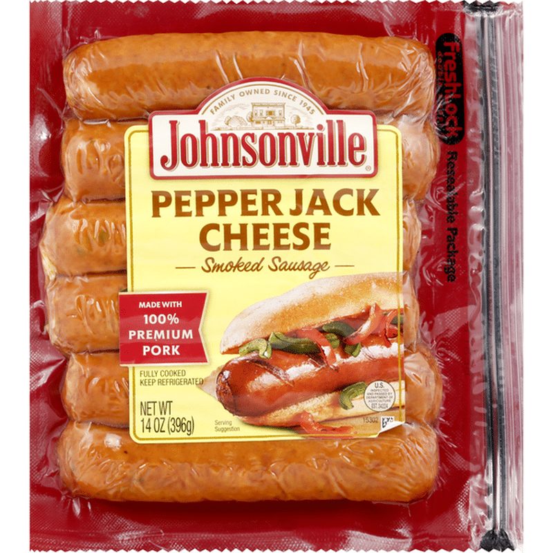 Johnsonville Sausage, Smoked, Pepper Jack Cheese (14 oz) - Instacart