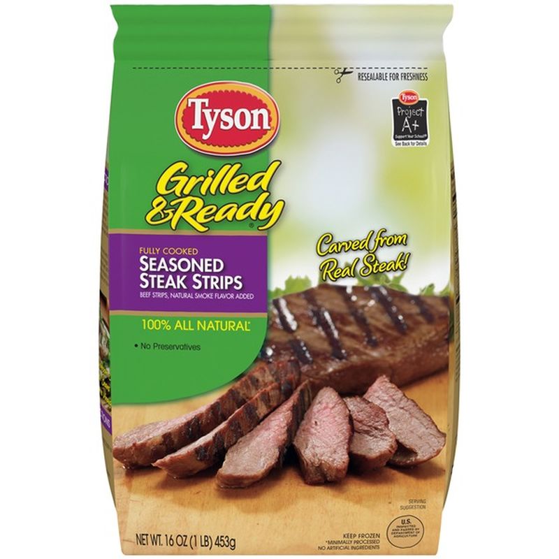 Tyson Frozen Grilled And Ready Seasoned Steak Strips (16 oz) - Instacart