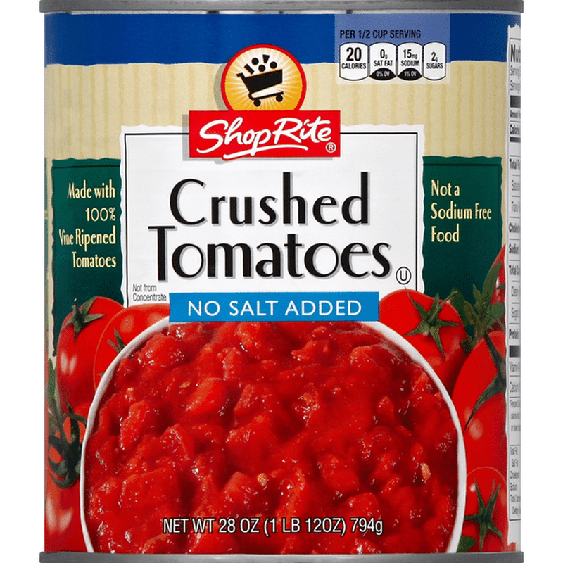 ShopRite Tomatoes, No Salt Added, Crushed (28 oz) Instacart