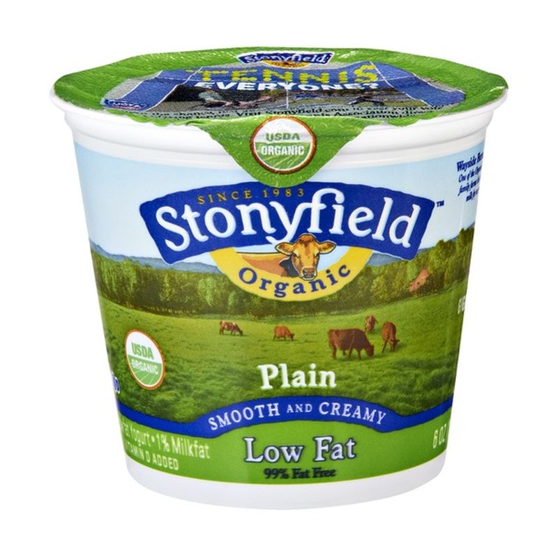 Stonyfield Organic Organic Plain Smooth and Creamy Low Fat Yogurt (6 oz