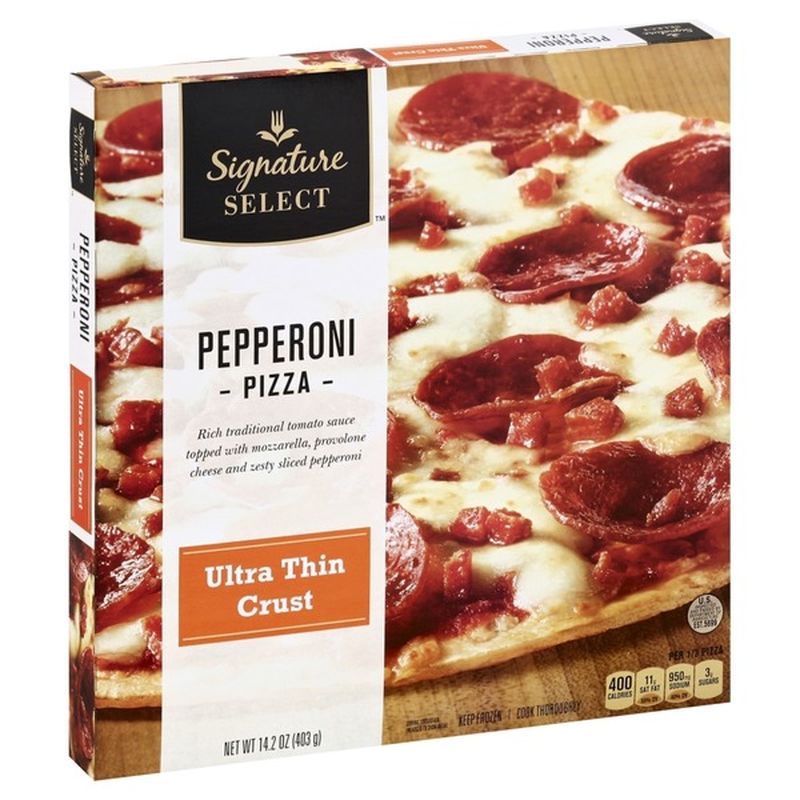 Signature Select Pizza Pepperoni Ultra Thin Crust 142 Oz Instacart