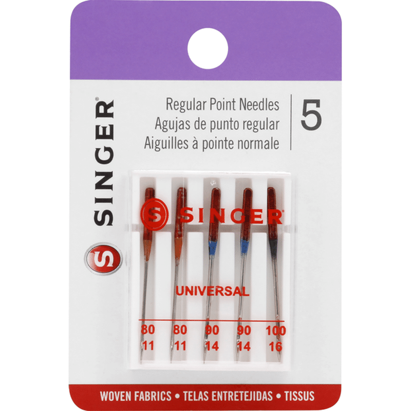 Singer Needles, Universal, Regular Point (5 each) Instacart
