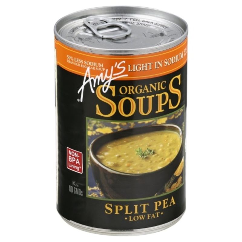 Amy's Organic Split Pea Soup, Light in Sodium, Low Fat, Gluten free, 14