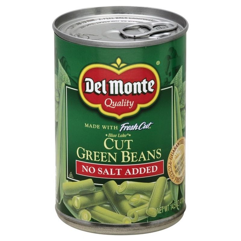 Del Monte Green Beans, Cut, Blue Lake, No Salt Added (14.5 oz) Instacart