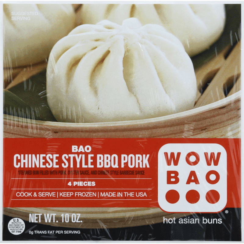 Wow Bao Asian Buns, Hot, Chinese Style, Bbq Pork (4 Each) - Instacart