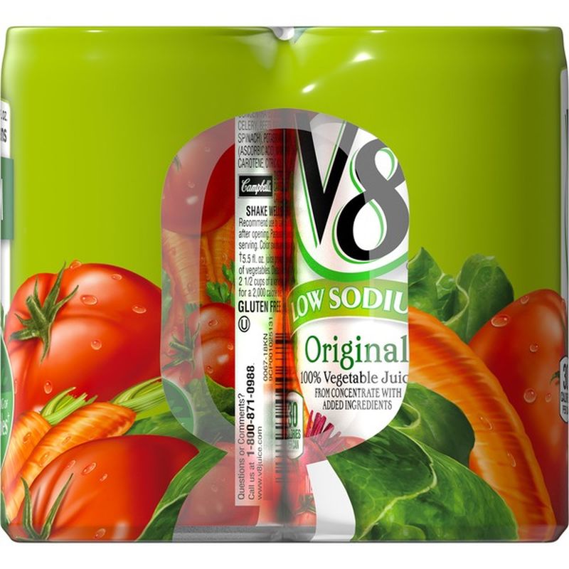 V8® Low Sodium 100 Vegetable Juice (5.5 fl oz) Instacart
