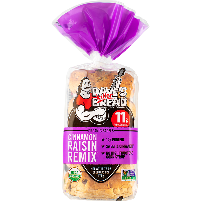 Dave's Killer Bread Cinnamon Raisin Remix Organic Bagels (1.04 lb) from