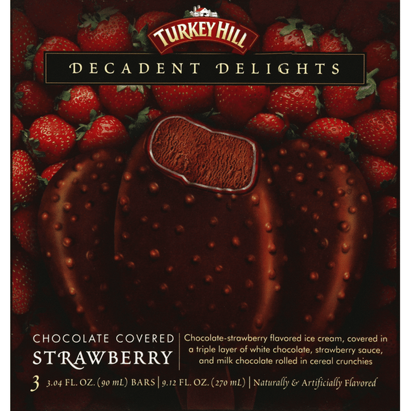 Turkey Hill Ice Cream Bar, Chocolate Covered Strawberry (3 each