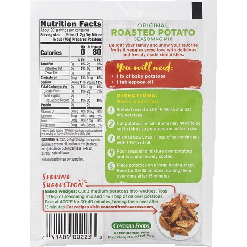 Concord Foods Seasoning Mix, Roasted Potato, Original (1.25 oz) Instacart