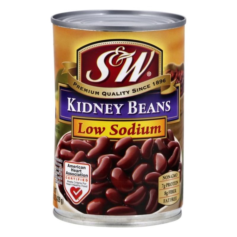 S&w Kidney Beans, Low Sodium, Can (15.25 oz) from Falletti Foods