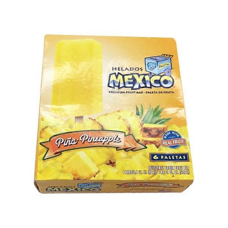 Helados Mexico Fruit Bars, Premium, Pineapple (3 fl oz) Instacart