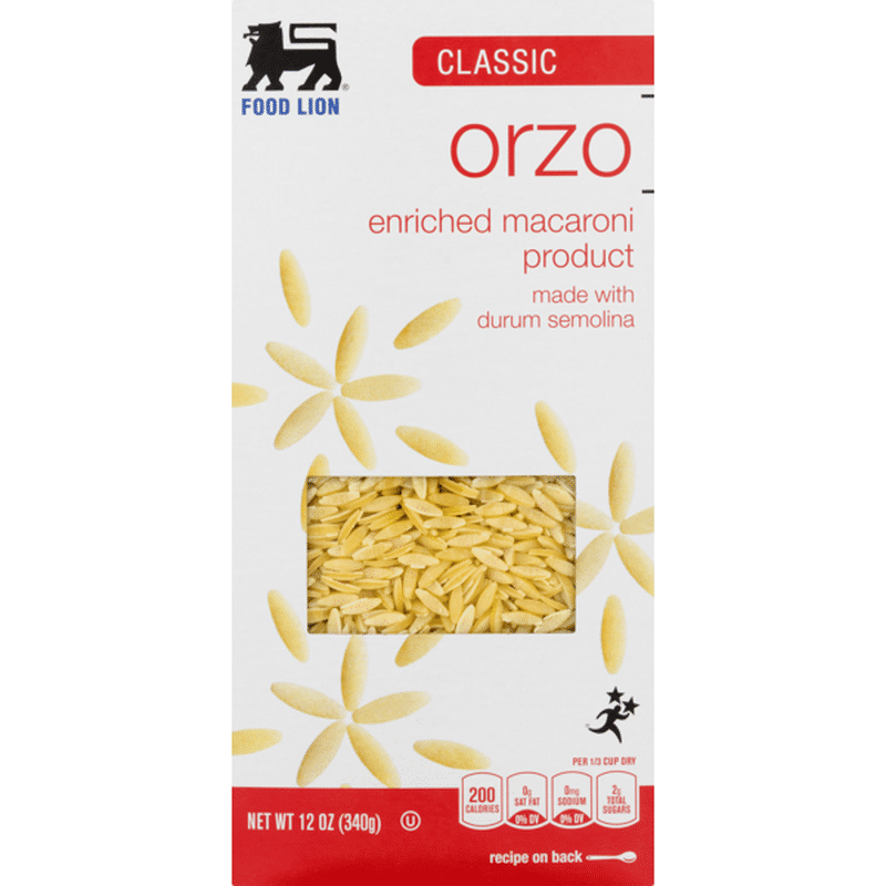 Food Lion Pasta, Orzo, Classic, Box (12 oz) Instacart