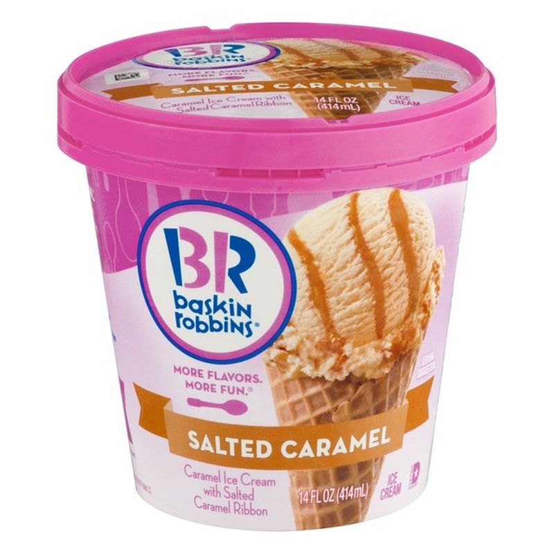 Baskin Robbins Salted Caramel Ice Cream 14 Fl Oz Instacart