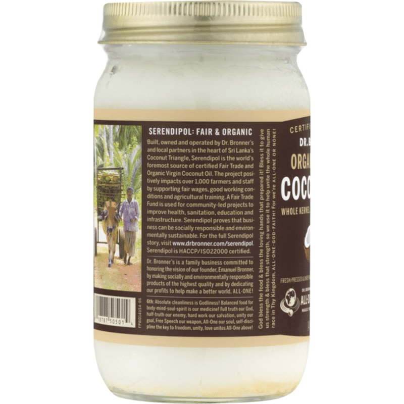 Dr. Bronner's Coconut Oil, Organic Virgin (12 fl oz) from Rainbow